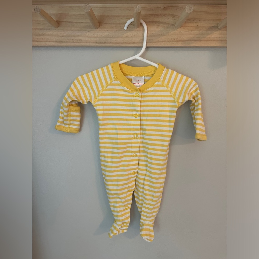 Hanna Andersson 100% Organic Pima Cotton Striped Snap-up Footed Sleeper